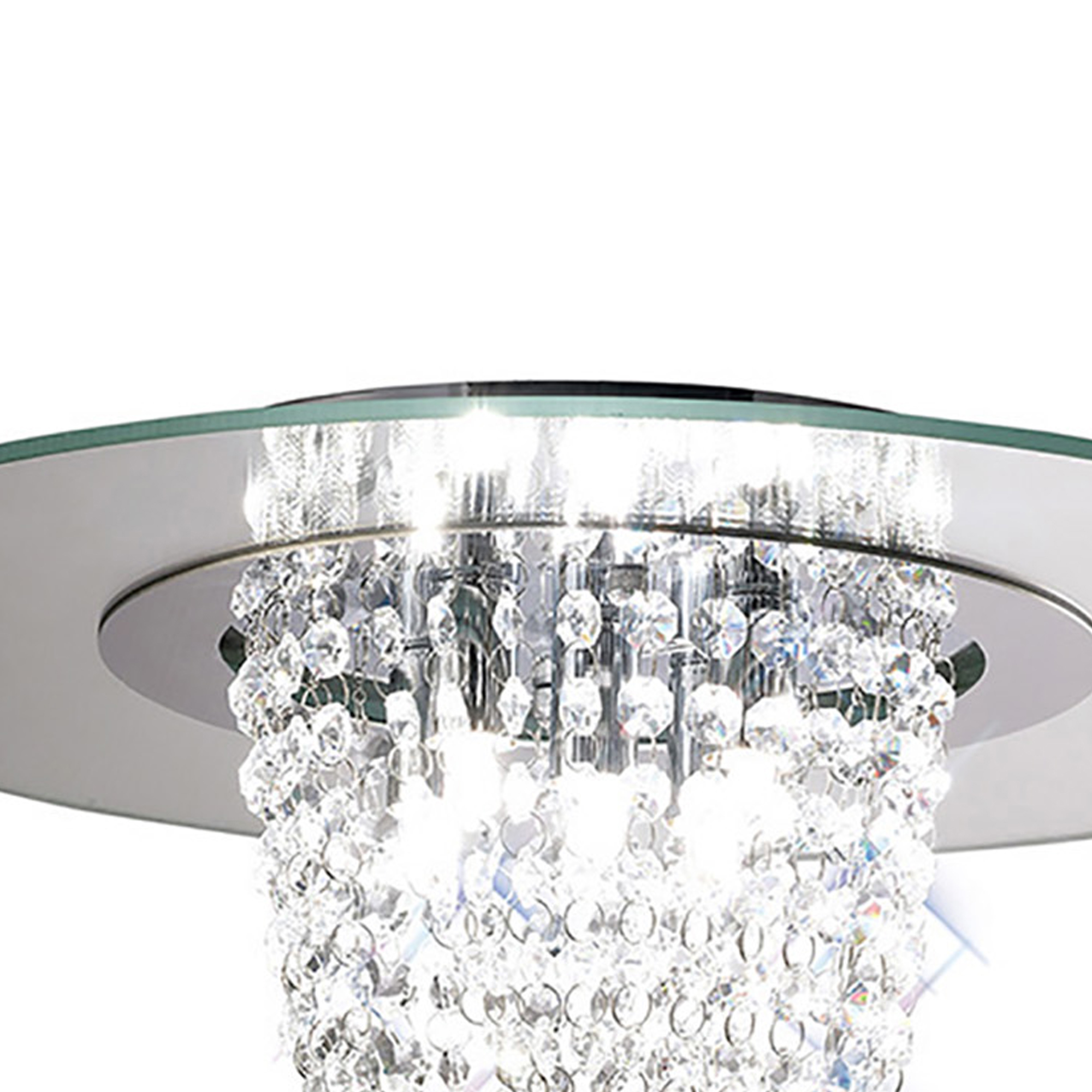 Oberon Crystal Ceiling Lights Diyas Flush Crystal Fittings